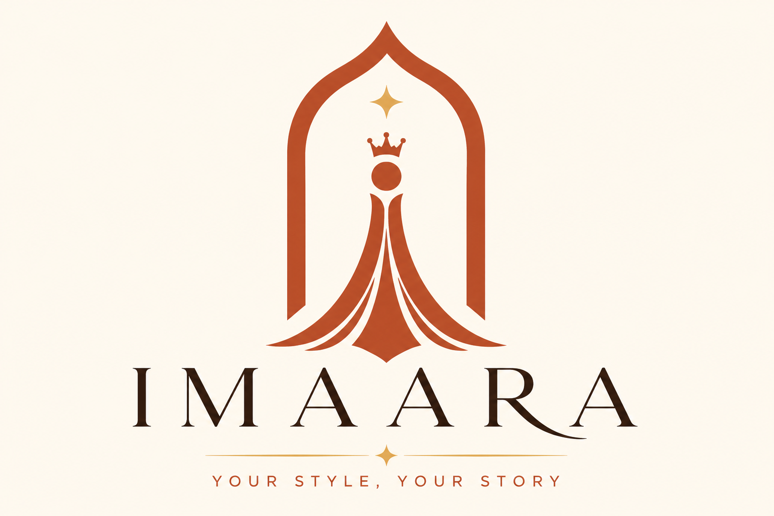 IMAARA crowned princess within an arch — Your Style, Your Story.